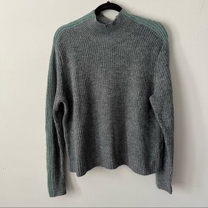 abercrombie two tone mock neck sweater